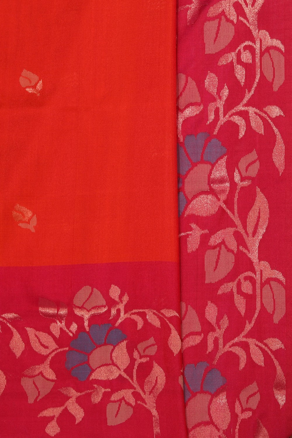 Image of Uppada Silk Orange Saree
